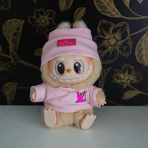 Labubu Clothes Pink Beanie and Shirt (DOLL NOT INCLUDED)